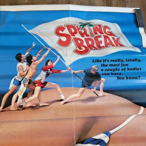 Vintage 1983 Spring Break Movie Theater Poster Size 27" x 39" Original - Picture 3 of 12